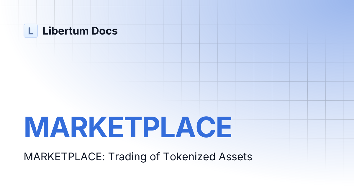 MARKETPLACE | Libertum Docs